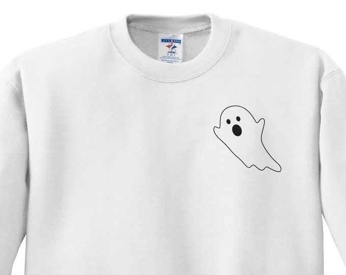 Vintage Ghost Art Prints Casual Cotton Sweatshirt main image 0