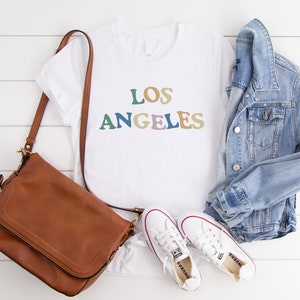 Los Angeles Warp Shirt, LA Shirt, California Shirt, Destination Shirt, Cute Text Tee, Los Angeles Tee, Cali Shirt, Los Angeles Gift