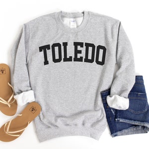 Toledo Sweatshirt, Collegiate Text, Ohio Sweatshirt, Toledo OH Crewneck Sweater, University State Inspired