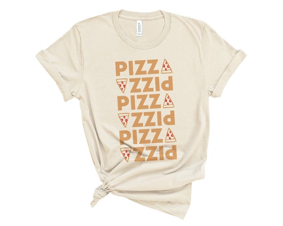 Pizza T-Shirt, Repeating Pattern, Unisex Cotton Tee