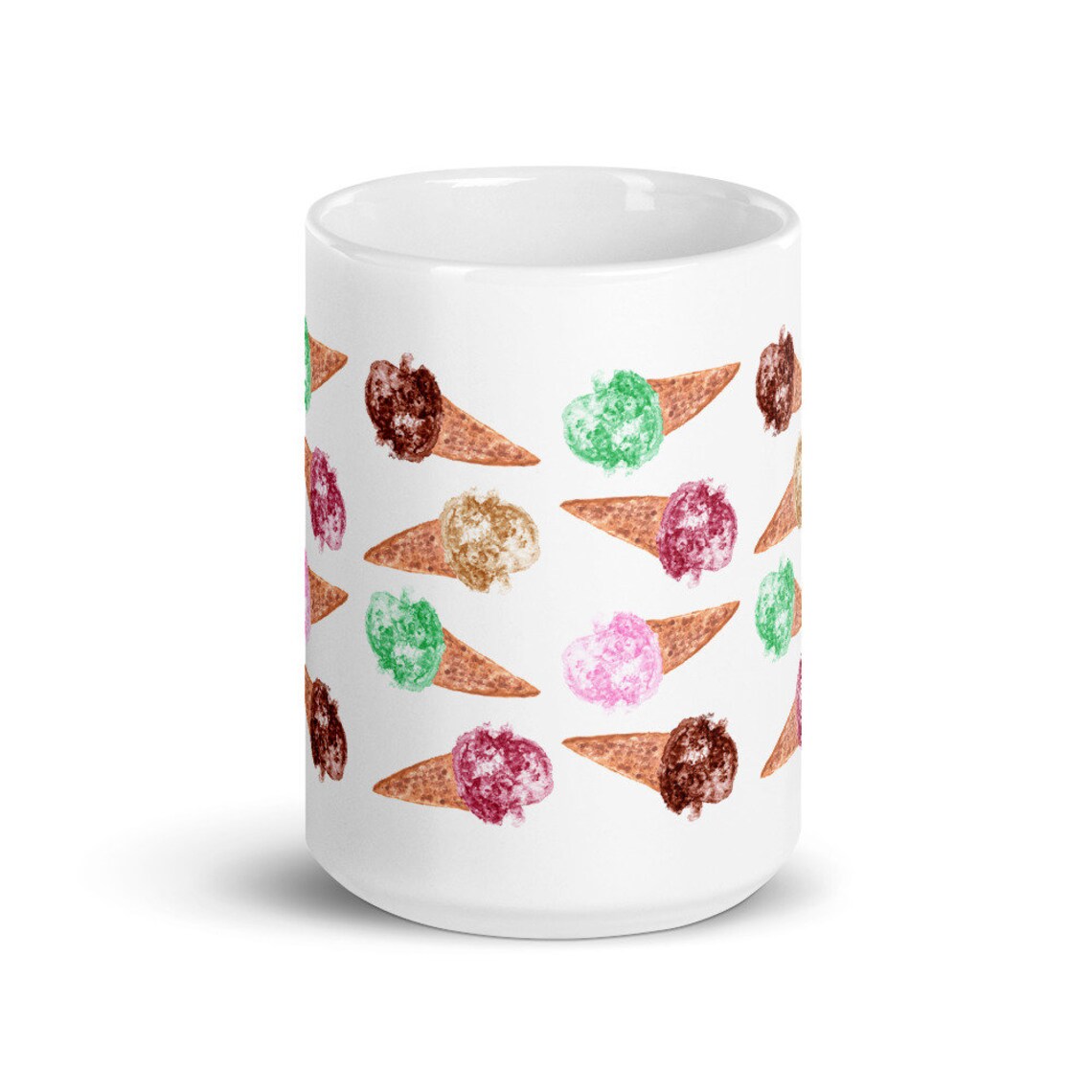 Ice Cream Pattern Mug Ice Cream Mug Dessert Mug Cute Mug Etsy