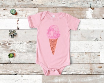 Ice Cream Baby Infant Bodysuit, Cute Infant Graphic, Ice Cream Bodysuit, Ice Cream Baby Clothing, Baby Shower Gift, Gift For New Mom