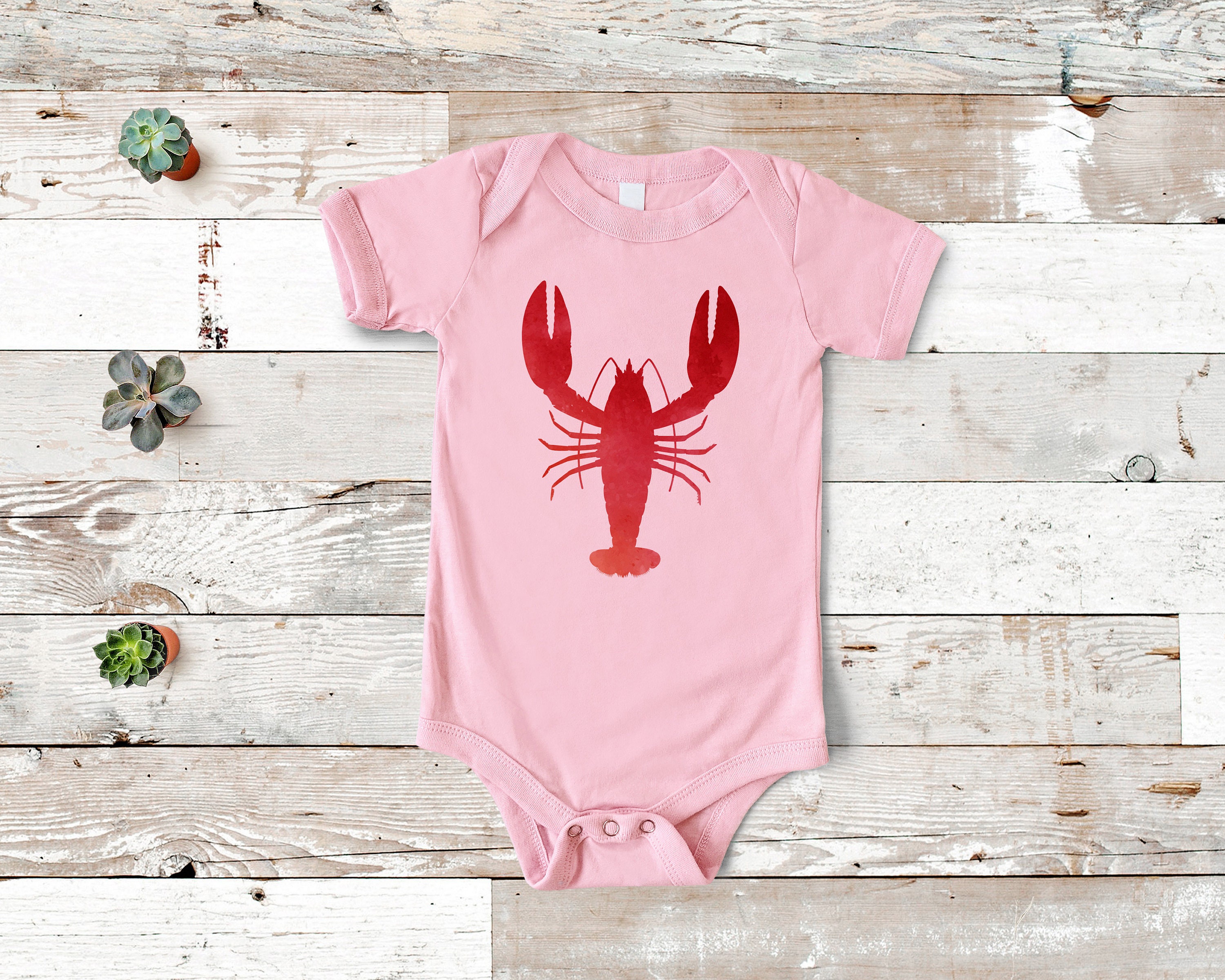 Lobster Watercolor Onesie Infant Bodysuit Lobster Toddler Tee Etsy