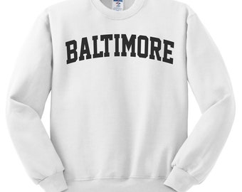 Baltimore Sweatshirt, Collegiate Text, Maryland Sweatshirt