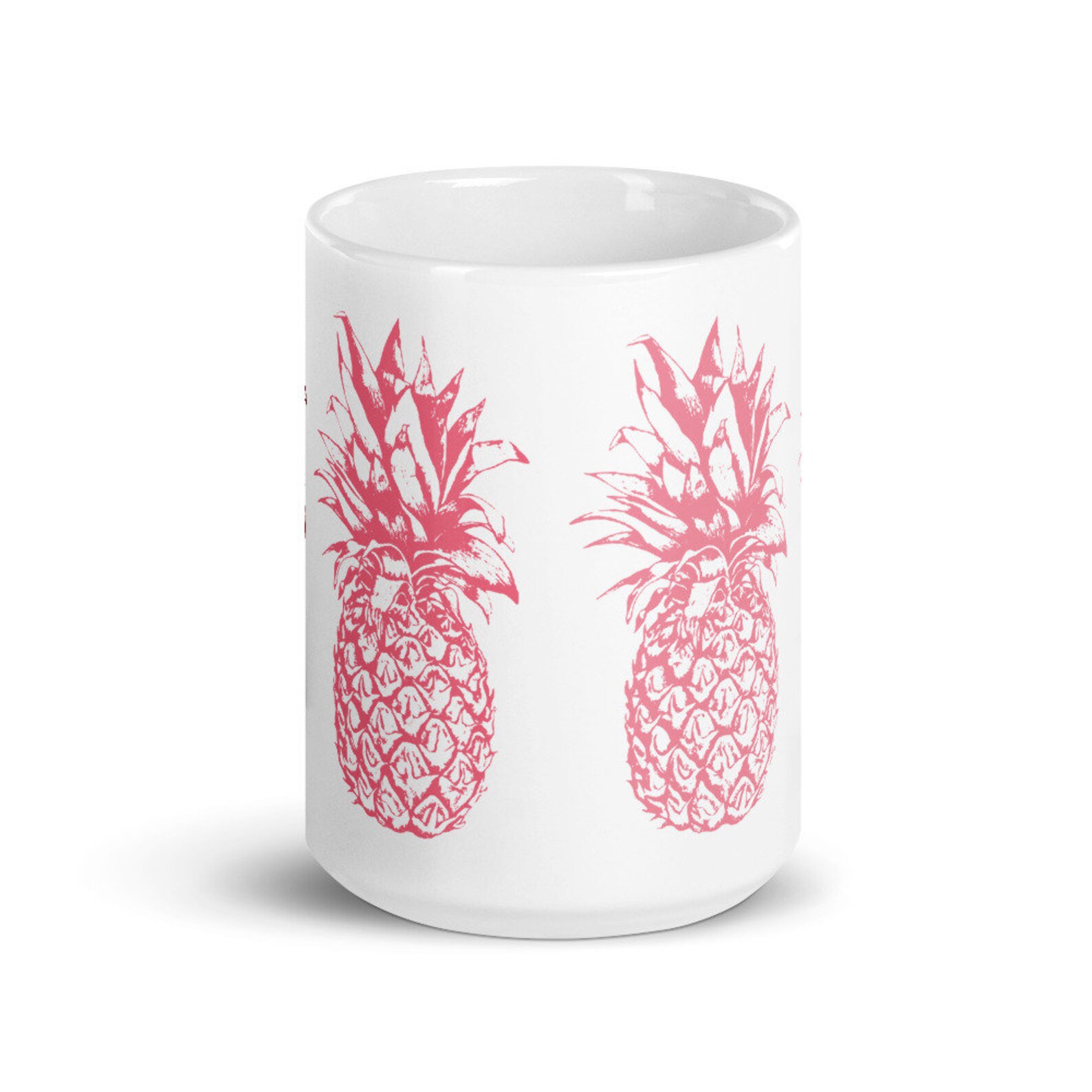 Pink Pineapple Mug Fruit Mug Tropical Mug Ceramic Mug 11oz Etsy