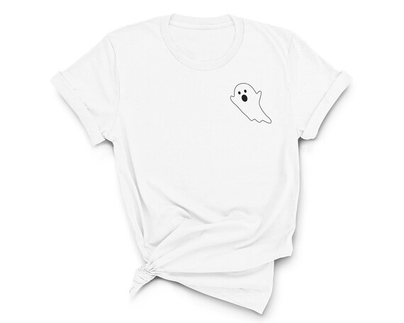 Ghost T-shirt Ghost Print Left Chest 