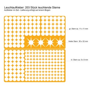 Leuchtpunkte 203 Stk Fluoreszierende Punkte Leuchten Im Dunklen ...