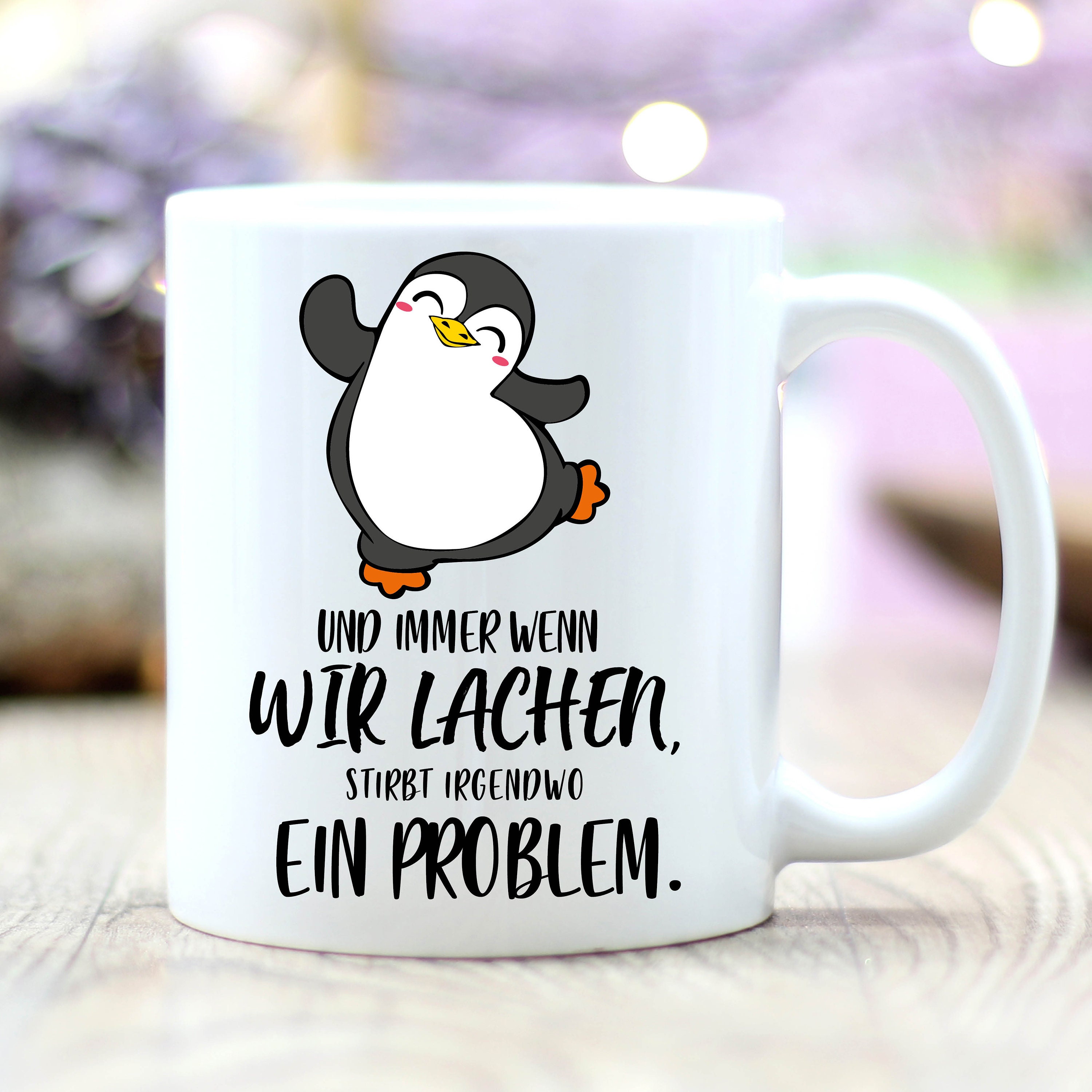 Keramik Tasse Pinguin Wenn wir lachen - .de