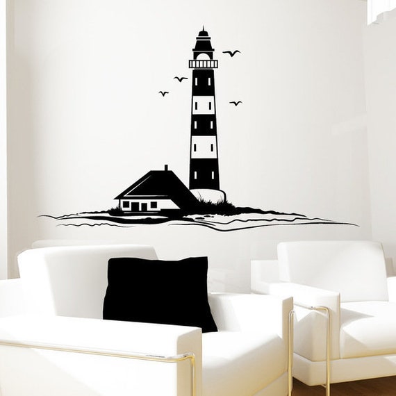 Wall Decal Mural Lighthouse Seagulls Sea Maritim Island Ireland - Lighthouse Wall Sticker Article Wall Decal Mural Lighthouse Seagulls Sea Maritim Island Ireland - Lighthouse Wall Sticker Article