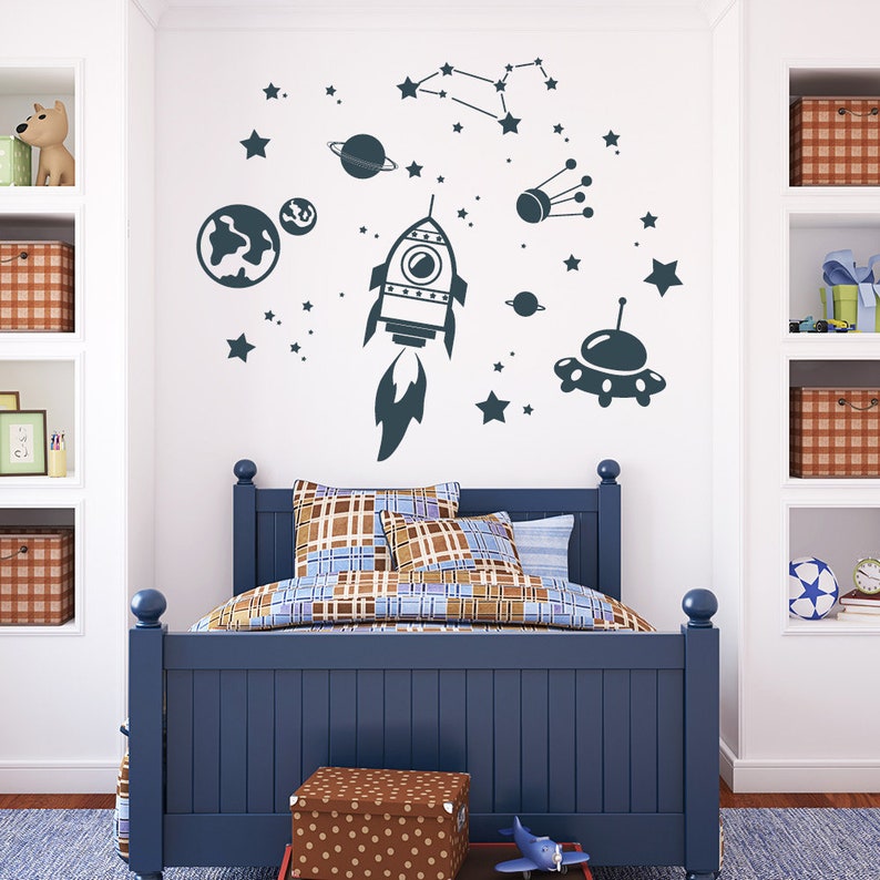 Wandtattoo Kinderzimmer Wandaufkleber Weltall Universum - Etsy.de