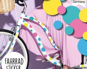 Bicycle Sticker 42 Circles Pastel Color Bicycle Sticker Bicycle Design Children's Bicycle Bicycle Design Gift Back to School