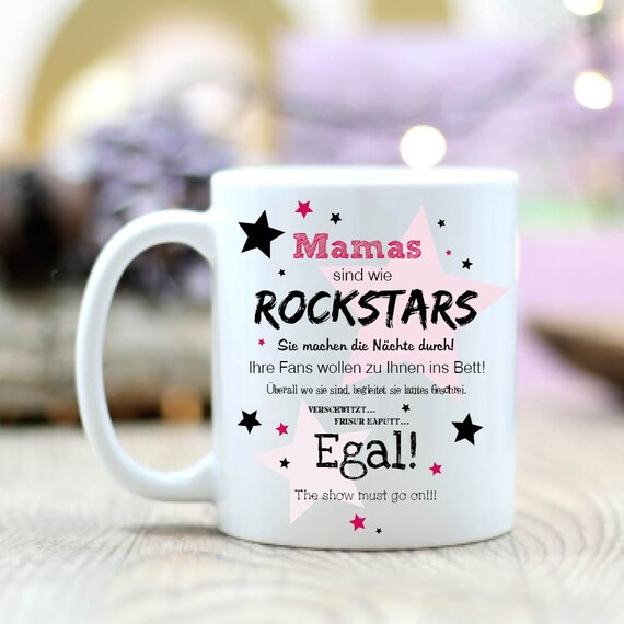 Kaffee Tasse bedruckt Muttertag Mamas Rockstars Mamas sind wie Geschenk T339