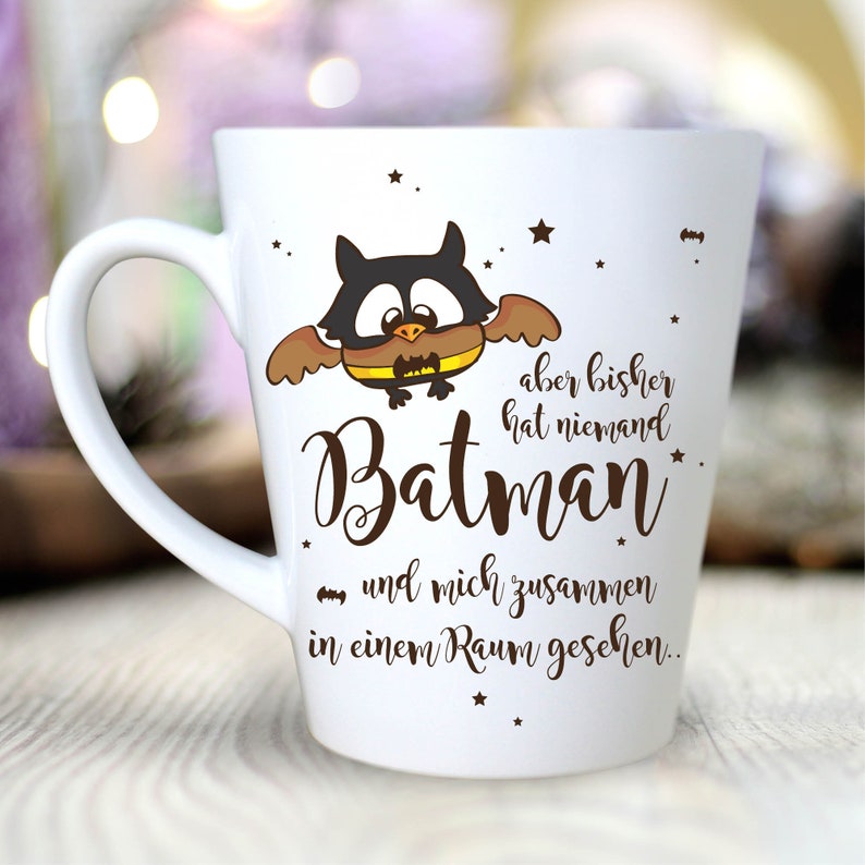 Kaffeetasse Batman Konisch Eule mit Spruch Lustig Etsy