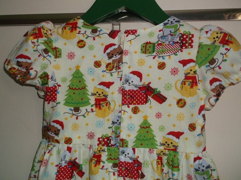 Christmas kittens lemon dress