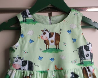 Funny farm green dress