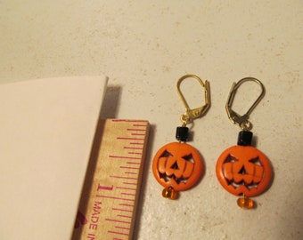 Halloween pumpkin earrings