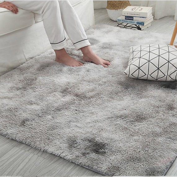 Fashion Dining Room Carpet Shaggy Soft Area Rug Bedroom Rectangle Floor Mat AU 