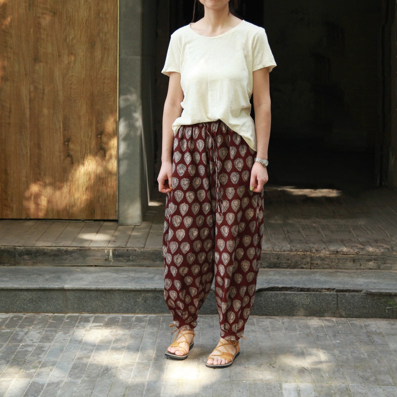 Customized/women's Loose Cotton Pants Large Size Trousers Etsy