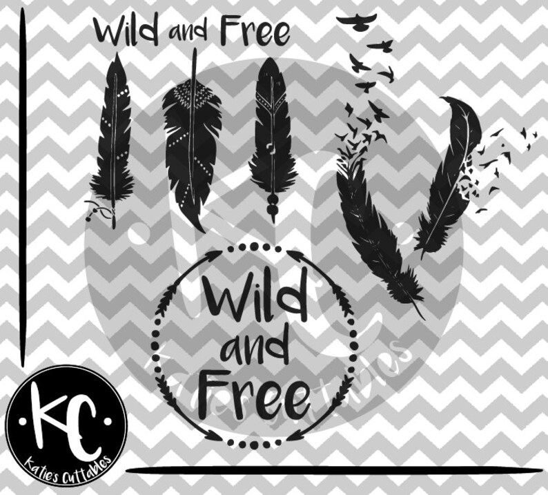 Wild And Free Arrow Monogram Frame Feather To Birds Tribal Etsy