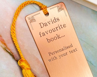 Personalised gifts for son, son bookmark, gifts for son, personalised bookmark, copper bookmark, engraved bookmark, engraved gifts for men