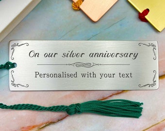 Grabado plata regalo de aniversario regalos personalizados para bodas de plata marcador de plata regalos de plata para hombres regalo de plata para esposa