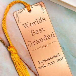 Gifts for grandad, grandad gift, personalised gift, grandad bookmark, grandad birthday, personalised gift for grandad, gifts for him,