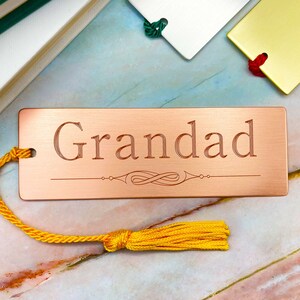 Gifts for grandad, grandad gift, personalised gift, grandad bookmark, grandad birthday, personalised gift for grandad, gifts for him,