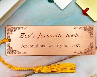 Gift for godmother, godmother birthday, gifts for her, gifts for mom, personalised gift, personalised bookmark, custom bookmark, copper gift