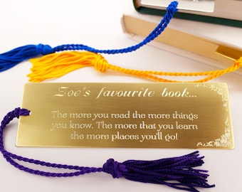 Customised bookmark present for niece personalised gift for her gifts for women brass engraved bookmark niece gift brass bookmark