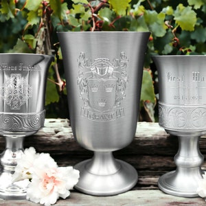 Antik Finish Kelch religiöse Metall Trinkbecher Kirche Becher individuell graviert Becher Kelch Trinkbecher Becher für Kirchgang