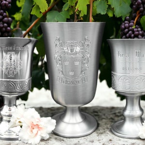 Engraved goblet stark cup customised stark engraved chalice custom engraved pewter goblet stark goblet custom stark drinking cup stark cup