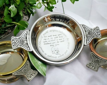 Quaich personalizado para padrinhos, quaich gravado, presente personalizado para padrinhos, quaich gravado, presente de casamento, presente para ele, presente para homens