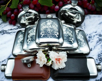 Personalized Engraved Flask Custom Engraved Flask Engraved Wedding Flask Engraved Hip Flask Engraved Groomsmen Flasks