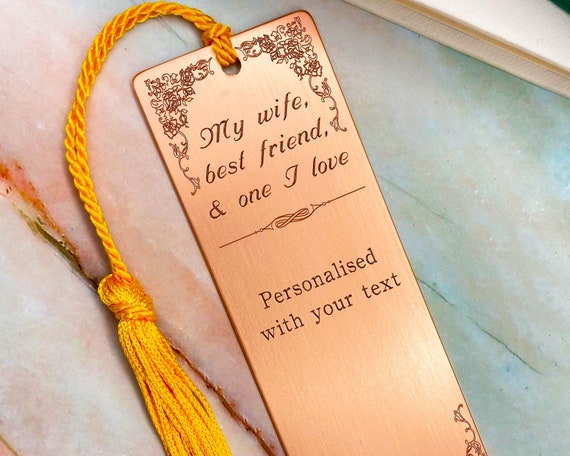 Copper Anniversary Gifts for Wife Wife Anniversary Gift Bookmark