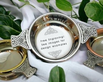 Scottish Wedding Gift - Celtic Wedding Gift - Handmade Quaich - Free Engraving