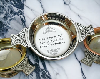 Brass Quaich - Copper Quaich - Handmade Quaich - Free engraving