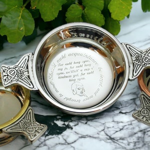 Scottish quaich custom engraved quaich personalised engraved quaich customised scottish bowl gift for men gift for women scottish gift