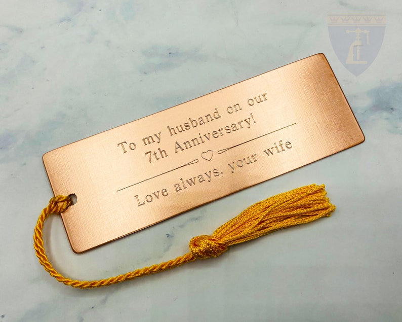Personalised gifts for son, son bookmark, gifts for son, personalised bookmark, copper bookmark, engraved bookmark, engraved gifts for men image 5
