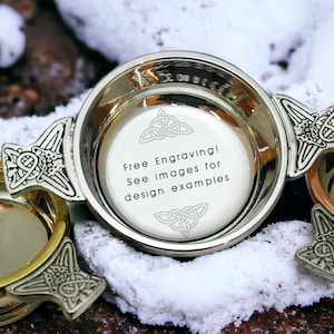Custom Engraved Wedding Quaich - Scottish Wedding Gift - Free Engraving