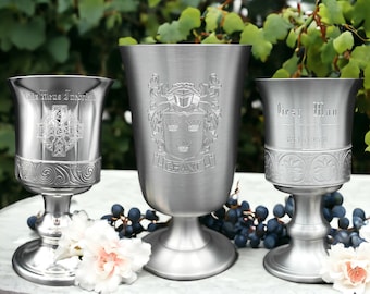 Medieval chalice custom engraved pewter chalice renaissance personalised gift renaissance replica chalice medieval customised gift engraved