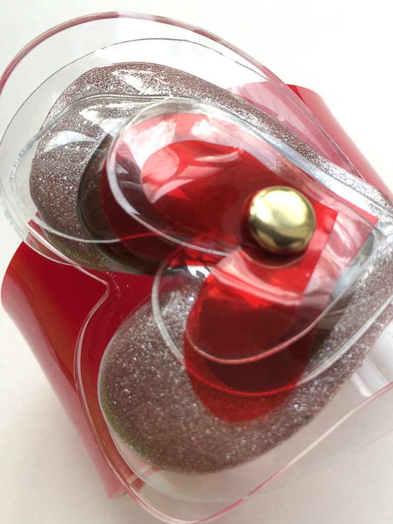 Red Cuff Bracelet Acrylic Heart Bangle Perspex Valentine Etsy