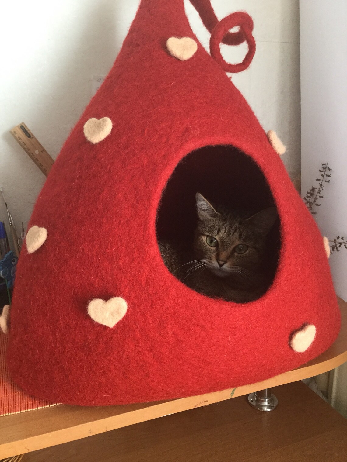 Felt Cat Cave Cat Furniture Cat House Cat Bed Pet Bed Pet Etsy