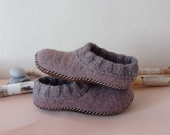 Eco shoes, Felted slippers for women, womens house shoes, wool shoes from organic wool, gift for woman, Handmade eco friendly slippers