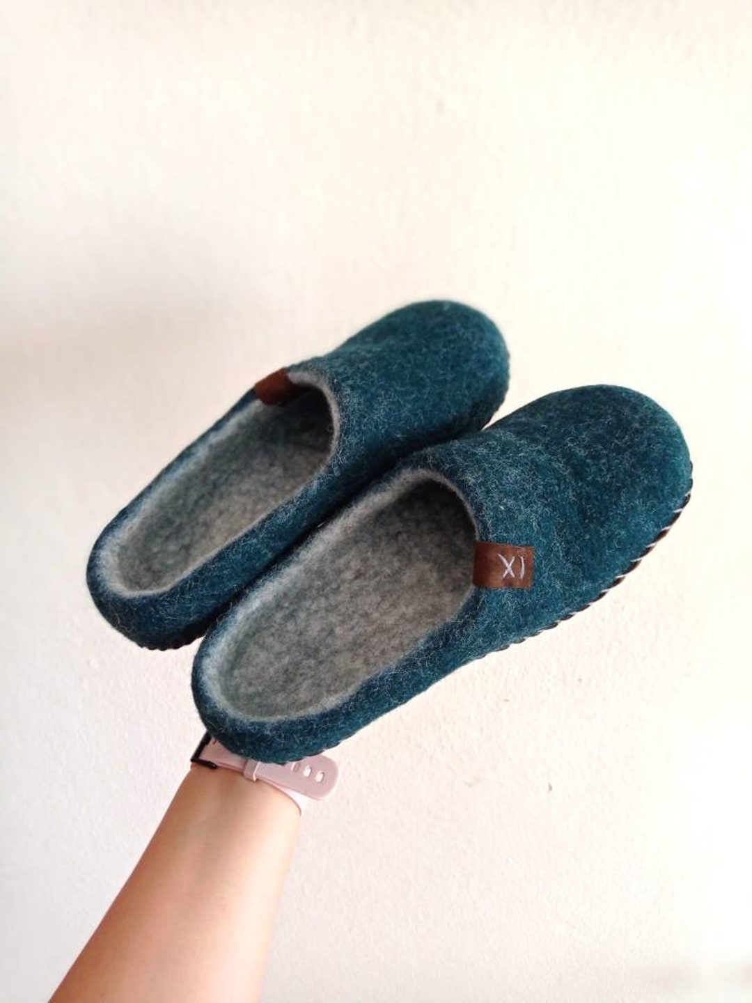 Felted Slippers for Men Eco Shoes Eco Friendly Slippers - Etsy