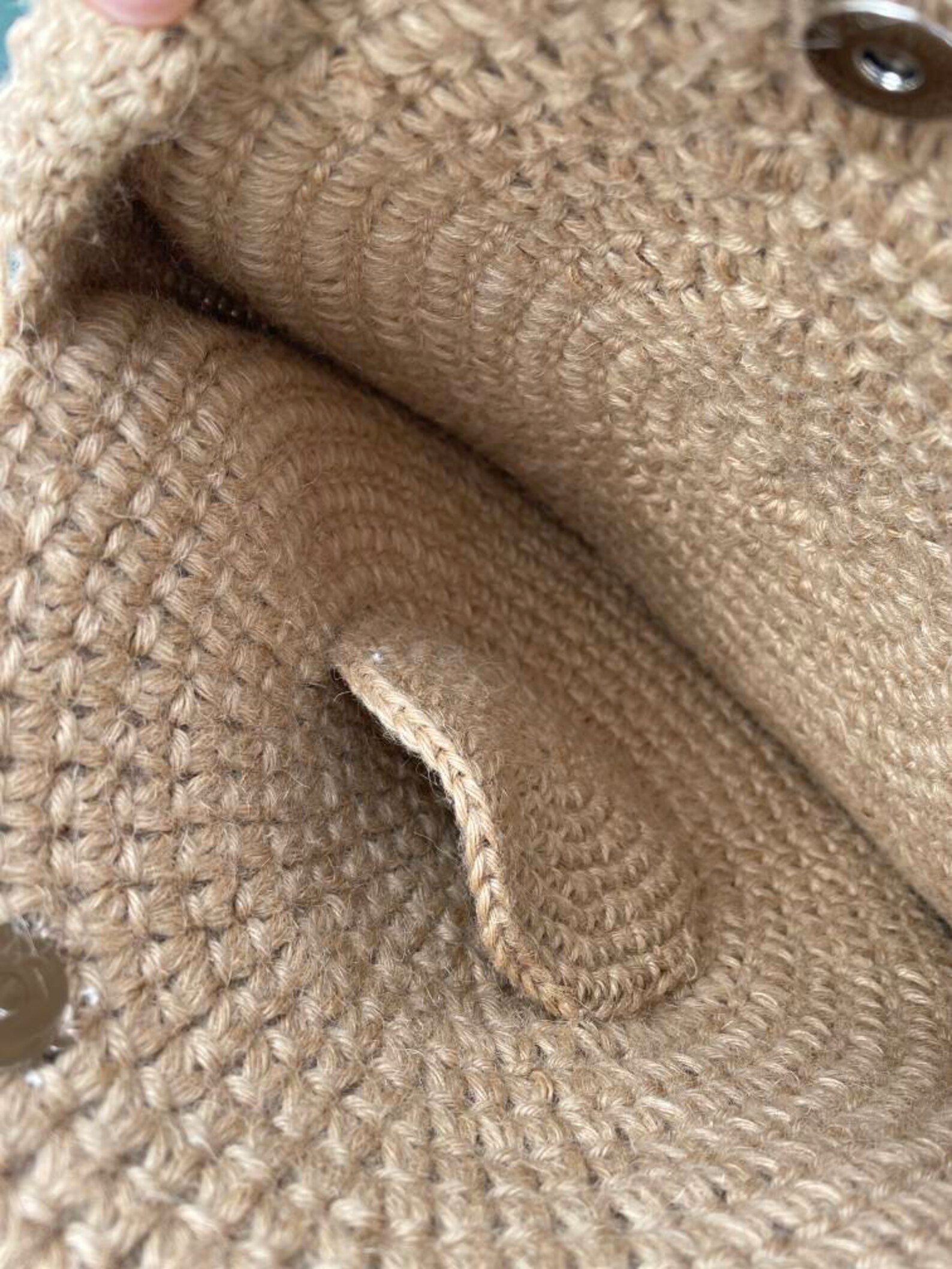 Jute Handbag Boho Round Jute Bag Crochet Jute Bag Etsy