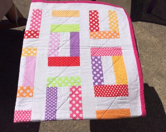 Polka Dot Junction Girls Baby Quilt