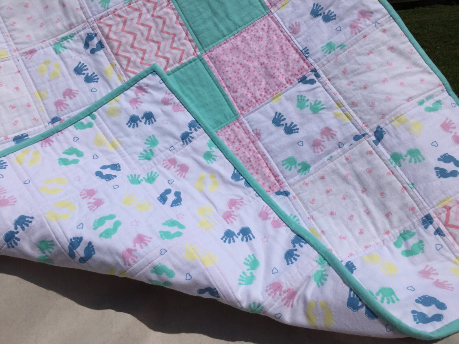 Quilted Baby Blanket Etsy