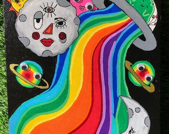 To the moon canvas