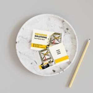 Tarjetas de presentación impresas para personal de mantenimiento, tarjetas de presentación pequeñas para soluciones de reparación, tarjetas de presentación personalizadas con impresión a todo color en ambos lados
