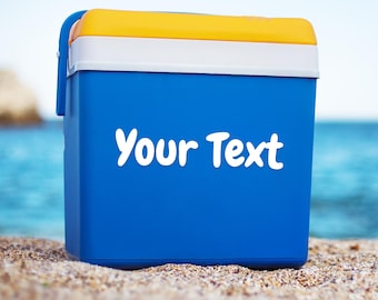 Custom Cooler Decals: Personalized Vinyl Name Stickers